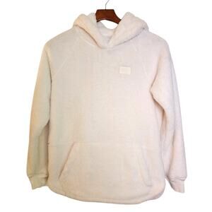 Abercrombie & Fitch Kids White Sherpa Hoodie Sweatshirt